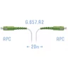 Патчкорд оптический FTTH SC/APC, кабель 604-02-01W, 20 метров