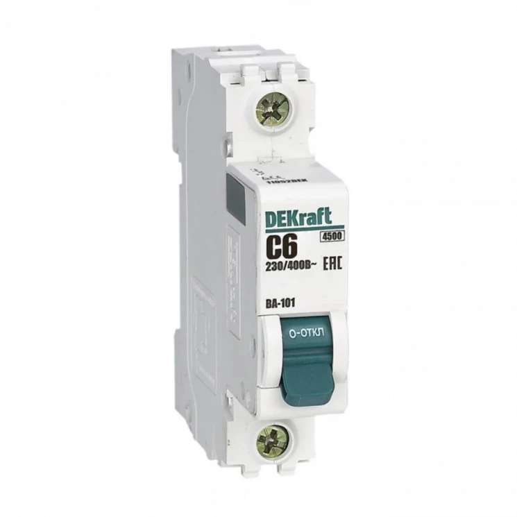 Выключатель автоматический модульный 1п C 6А 4.5кА ВА-101 DEKraft 11052DEK