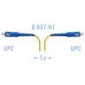 Патчкорд оптический SC/UPC SM G.657.A1 1 метр, 2мм