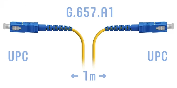 Патчкорд оптический SC/UPC SM G.657.A1 1 метр, 2мм