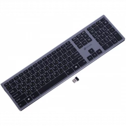 Клавиатура Оклик 890S серый USB беспроводная slim