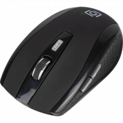 Мышь Оклик 455MW черный оптическая (1600dpi) беспроводная USB для ноутбука (6but)