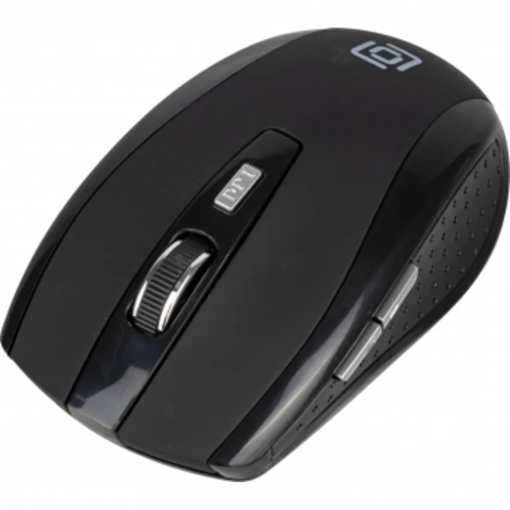 Мышь Оклик 455MW черный оптическая (1600dpi) беспроводная USB для ноутбука (6but)