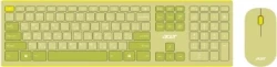 Клавиатура + мышь Acer OCC205 клав:зеленый/желтый мышь:зеленый/желтый USB беспроводная slim