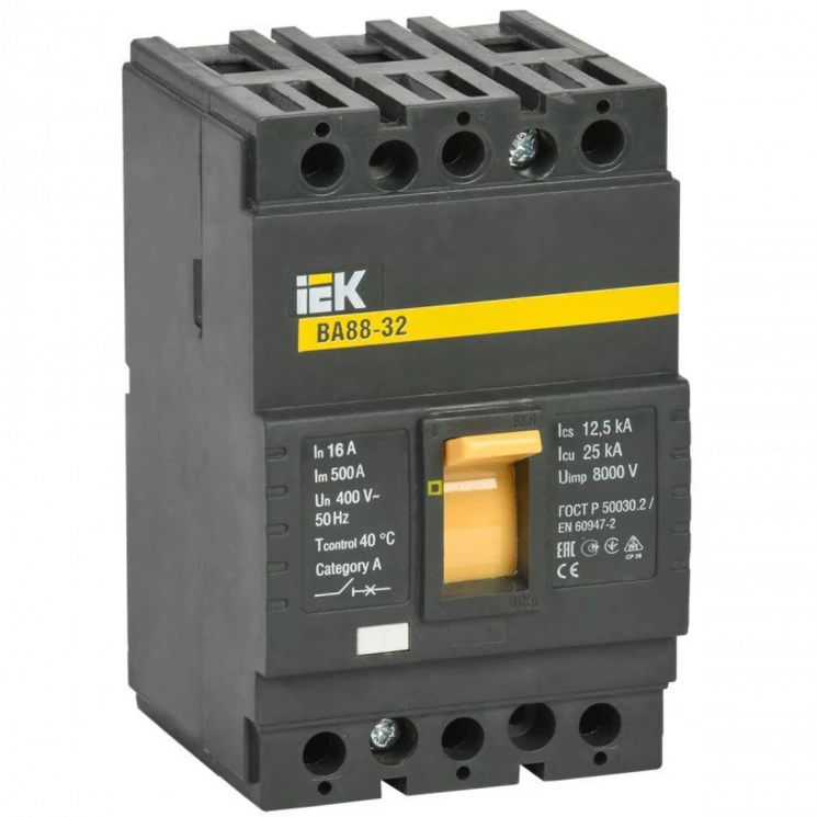 Выключатель автоматический 3п 16А 25кА ВА 88-32 IEK SVA10-3-0016