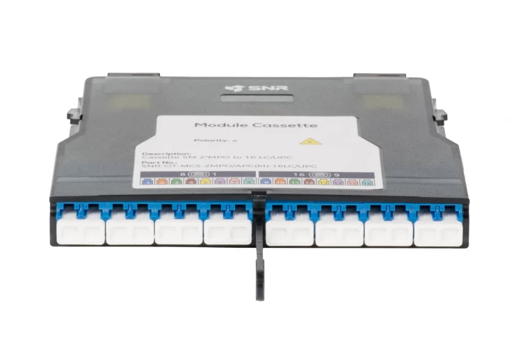 Кассета распределительная 2MPO/APC на 16LC/UPC портов SM, для SNR-CMP-OT-192P