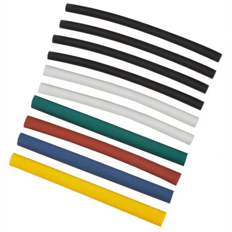 Набор трубок термоусадочных тонкостен. ТТУ 6/3 (4хЧ; 2хБ; К; С; Ж; З) 10х10см разноцвет. IEK UDRS-D3