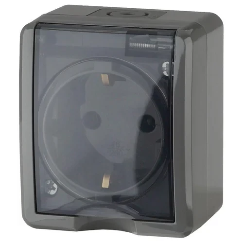 Розетка 1-м ОП Эра Эксперт 11-2401-03 16А IP54 16AX 250В 2P+E сер. Эра Б0020713