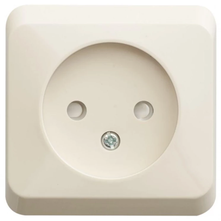 Розетка 1-м ОП Этюд 16А IP20 250В без заземл. защ. шторки крем. SE PA16-002K