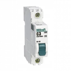 Выключатель автоматический модульный 1п C 3А 4.5кА ВА-101 DEKraft 11051DEK