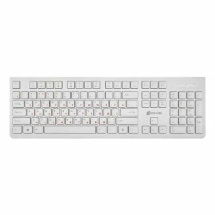 Клавиатура Оклик 505M белый USB slim