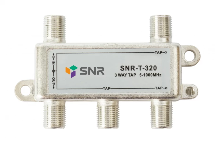 Ответвитель абонентский SNR-T-320, на 3 отвода, вносимое затухание IN-TAP 20dB.
