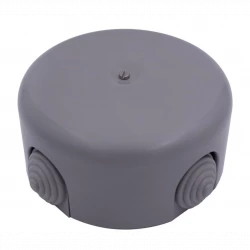 Коробка распределительная 78мм (4 кабельных ввода в комплекте) пластик титан Bironi B1-521-26-K