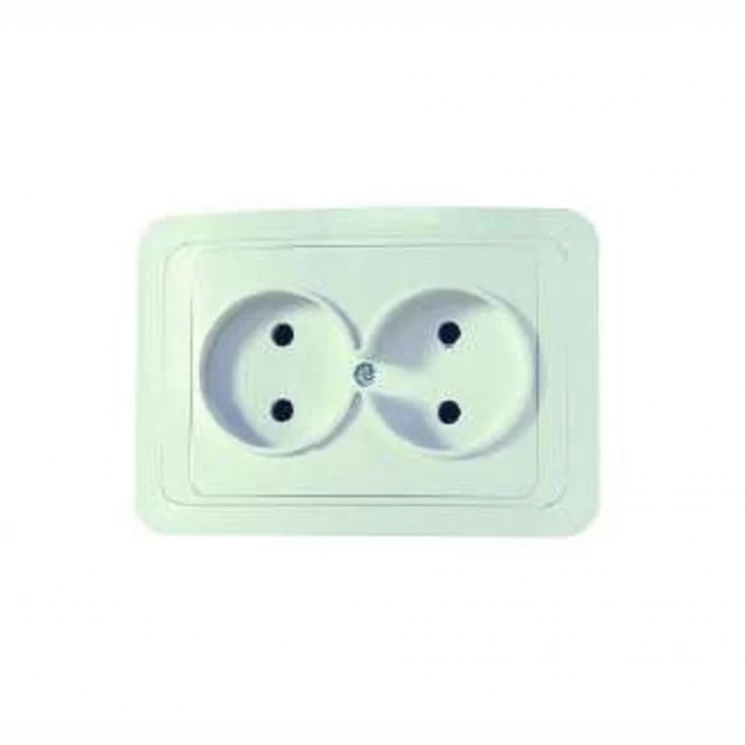 Розетка 2-м СП Mimoza 16А IP20 без заземл. бел./бел. Makel 12017