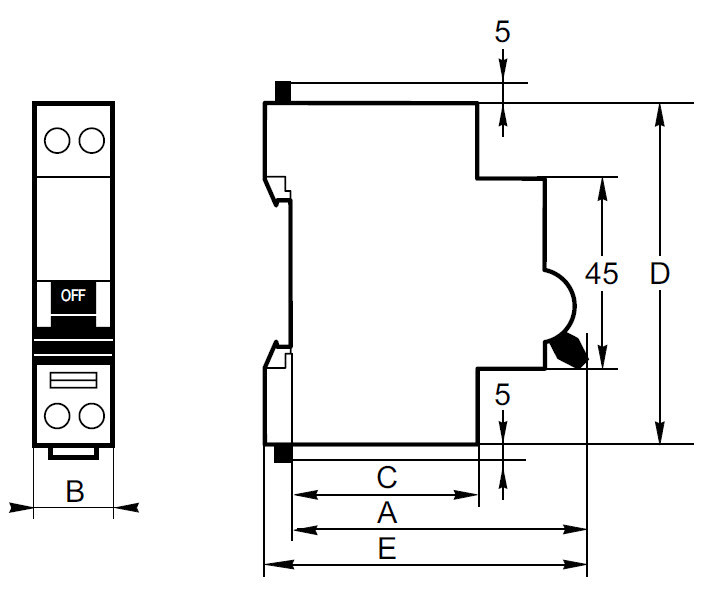 Выключатель автоматический модульный 1п B 25А 10кА AV-10 AVERES EKF mcb10-1-25B-av