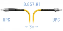 Патчкорд оптический FC/UPC-ST/UPC SM G.657.A1 3 метра