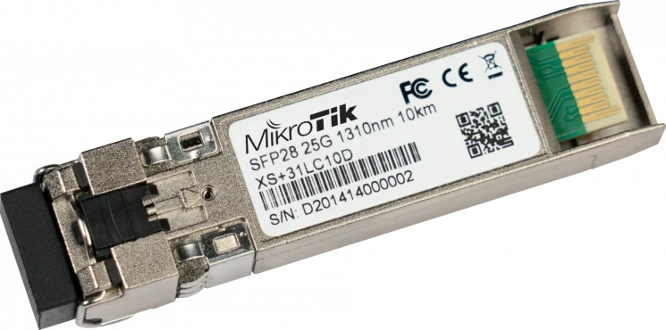Модуль Mikrotik SFP/SFP+/SFP28 оптический, 1/10/25G, дальность до 10км, 1310нм