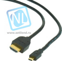 PL1127, Кабель micro HDMI 1.8m, версия 2.0, 3D, Ethernet, 4K