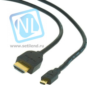 PL1127, Кабель micro HDMI 1.8m, версия 2.0, 3D, Ethernet, 4K