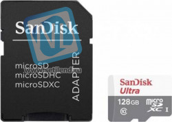 Флеш-накопитель Sandisk Карта памяти SanDisk Ultra Android microSDXC + SD Adapter 128GB