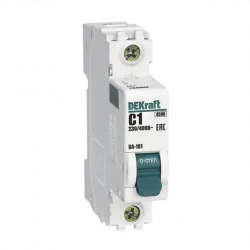 Выключатель автоматический модульный 1п C 1А 4.5кА ВА-101 DEKraft 11049DEK