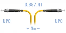 Патчкорд оптический ST/UPC SM G.657.A1 3 метра
