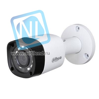 HDCVI уличная камера Dahua DH-HAC-HFW1220RMP-0360B 2Мп, 1080p, фикс.объектив 3.6мм, ИК до 20м, 12В, IP67, DWDR