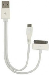 PL1373, Кабель зарядный универсальный USB 2.0 (M) - 30-pin/Micro-USB (M), 0.2м