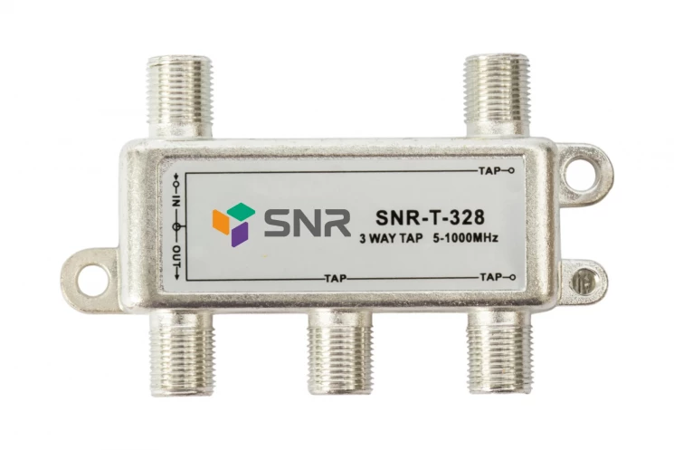 Ответвитель абонентский SNR-T-328 на 3 отвода, вносимое затухание IN-TAP 28dB.