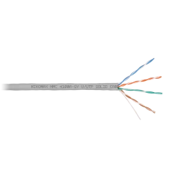Кабель NIKOMAX U/UTP 4 пары, Кат.5e (Класс D), тест по ISO/IEC, 100МГц, одножильный, BC (чистая медь), 24AWG (0,51мм), поливинилхлорид,внутренний, сер