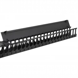 Вертикальный кабельный организатор с крышкой, 90х110мм, 48U