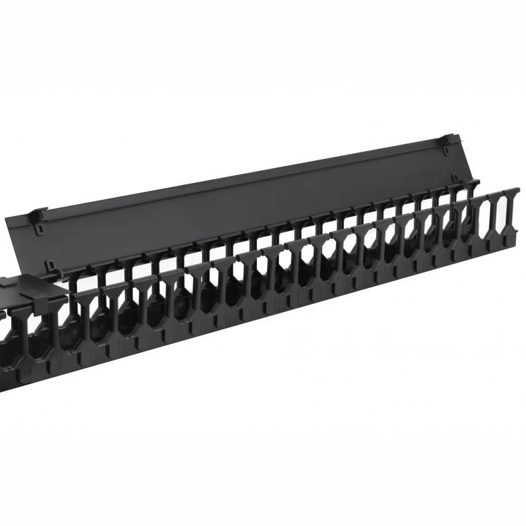 Вертикальный кабельный организатор с крышкой, 90х110мм, 48U