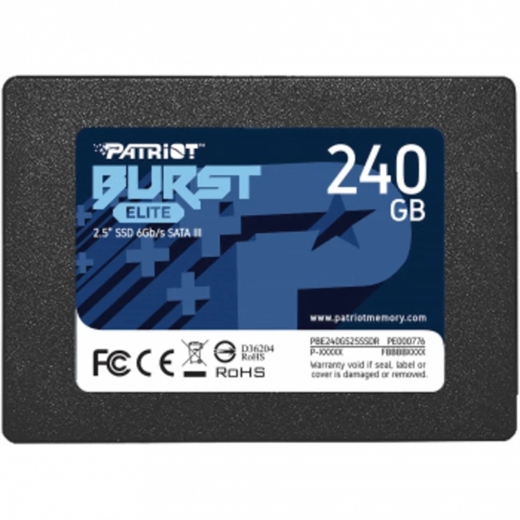 Накопитель SSD Patriot SATA-III 240GB PBE240GS25SSDR Burst Elite 2.5"