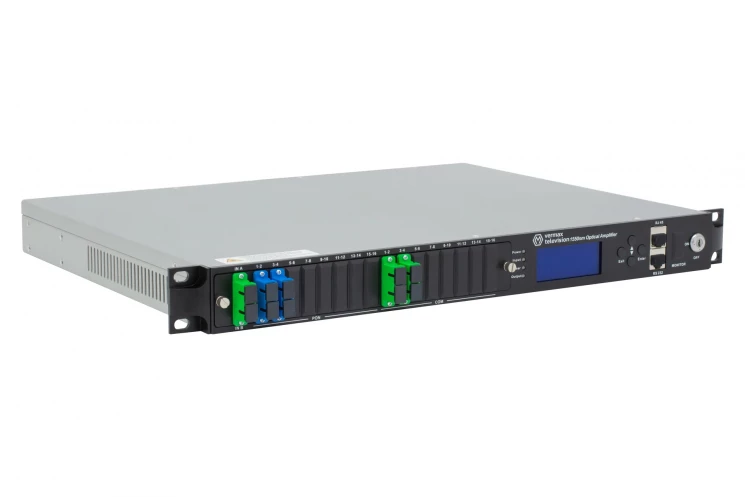 Оптический усилитель VERMAX для сетей КТВ, 1 вход, 4*23dBm выход, CWDM 1310/1490/1550, RT1, 1U