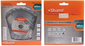 Диск пильный твердосплавный STURM! 9020-165-20-24T 165x20/16x24 зуба твердосплавные напайки