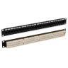 Патч-панель 19", 1U, 24 порта RJ-45, категория 5e, Dual IDC, ROHS, цвет черный