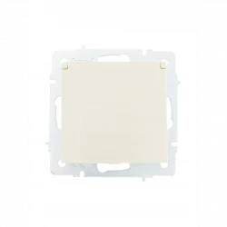 Розетка 1-м СП Vesna с заземл. с крышкой ПБТ механизм кремов. LEZARD 742-0388-123B