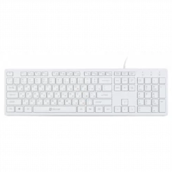 Клавиатура Оклик 500M белый USB slim Multimedia