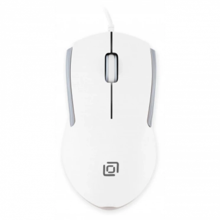 Мышь Оклик 245M белый оптическая (1000dpi) USB (3but)