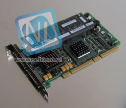 Контроллер Dell PERC4/DC Контроллер RAID SCSI320-2 LSI53C1030/Intel XScale IOP321 128Mb(256Mb) Int-2x68Pin Ext-2x68Pin RAID50 UW320SCSI PCI-X (Без Кэша)-PERC4/DC(NEW)