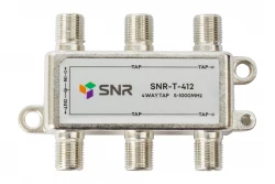 Ответвитель абонентский SNR-T-412 на 4 отвода, вносимое затухание IN-TAP 12dB.