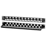 Модульная патч-панель 19", 24 порта, Flat Type, 1U, для модулей Keystone Jack, с задним кабельным организатором (без модулей)