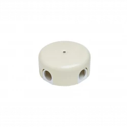 Коробка распределительная d78мм ЛИЗЕТТА (в компл. 4 кабельных ввода) ABS-пластик сл. кость Bironi B1