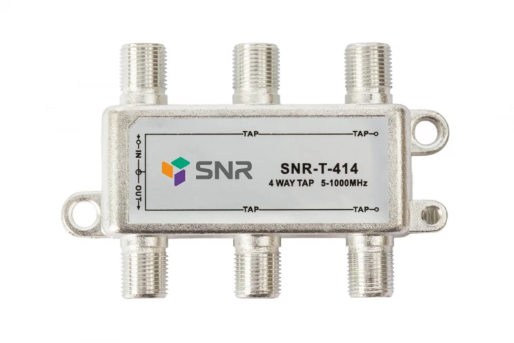 Ответвитель абонентский SNR-T-414 на 4 отвода, вносимое затухание IN-TAP 14dB.