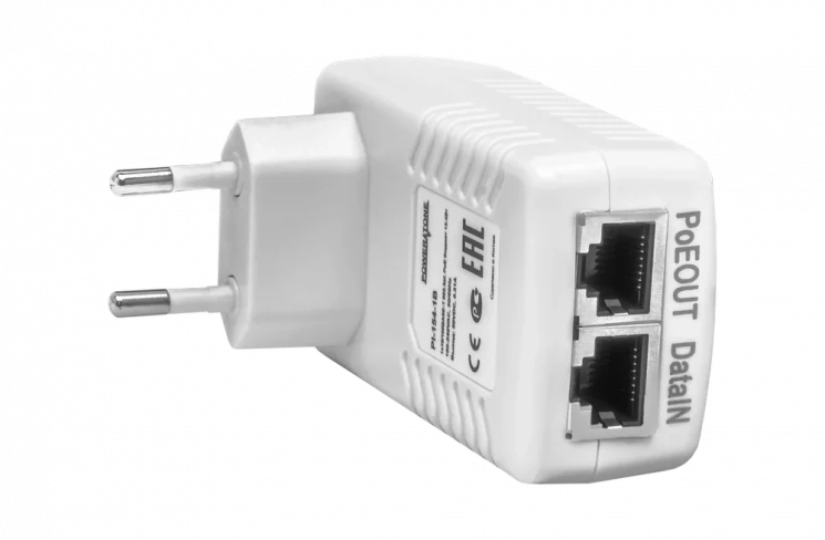 PoE инжектор неуправляемый PI-154-1B, 1x10/100BASE-T 802.3af, PoE бюджет 15.4Вт