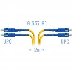 Патчкорд оптический SC/UPC SM G.657.A1 Duplex 2 метра