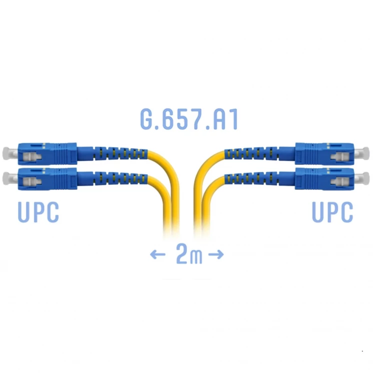 Патчкорд оптический SC/UPC SM G.657.A1 Duplex 2 метра