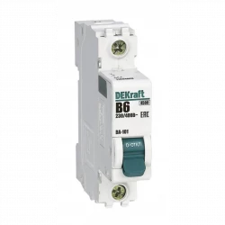 Выключатель автоматический модульный 1п B 6А 4.5кА ВА-101 DEKraft 11004DEK