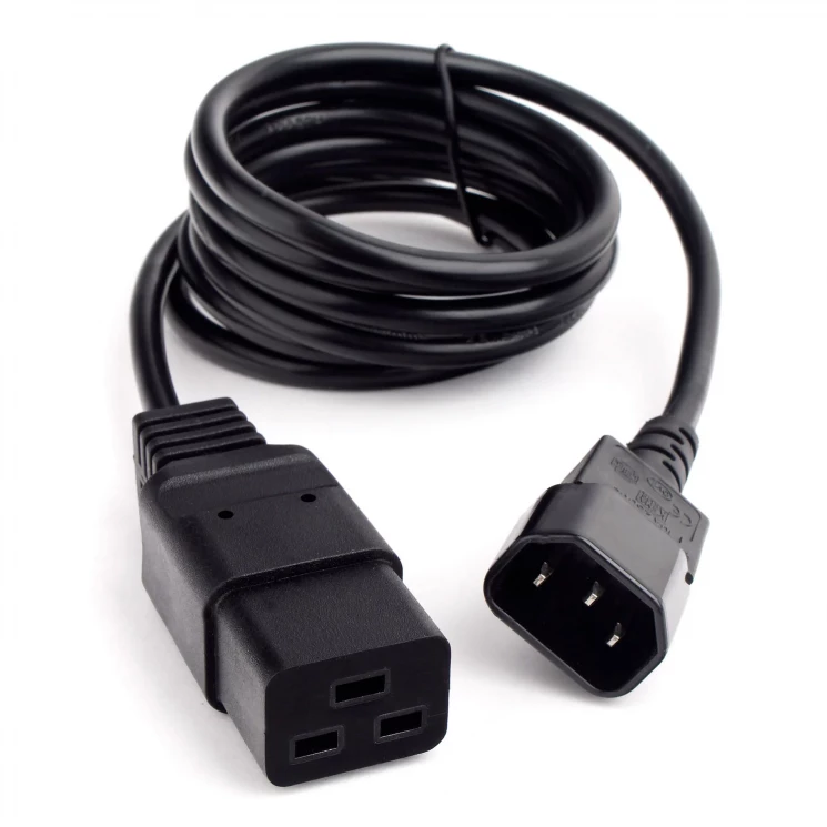 Кабель питания IEC320-C14/IEC320-C19, 220B, 16А, 1.8м