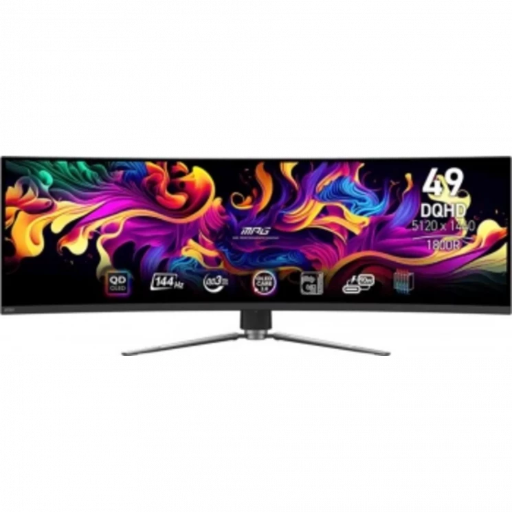 Монитор MSI 49" MPG 491CQP черный QD OLED LED 32:9 HDMI матовая HAS Piv 250cd 178гр/178гр 5120x1440